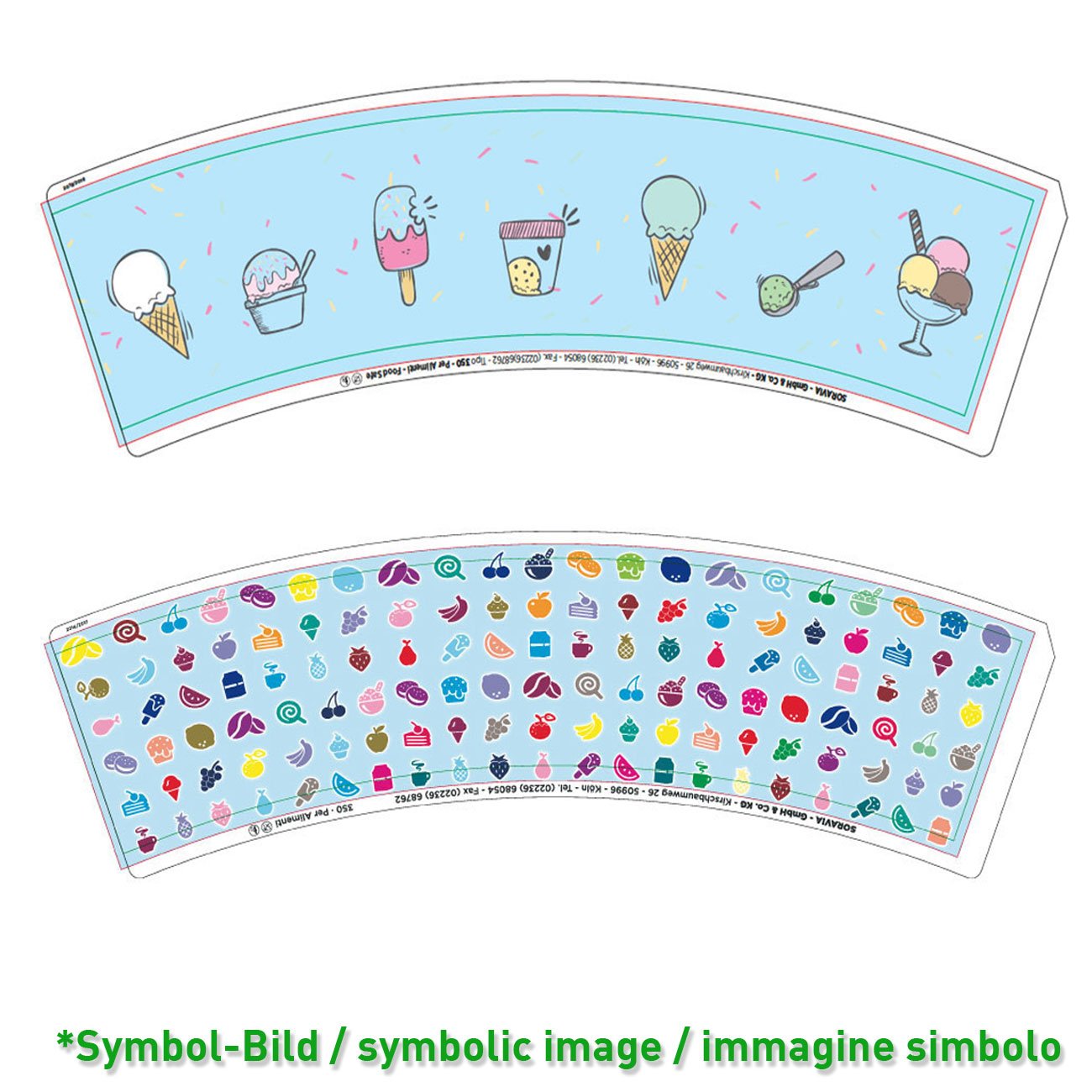 Ice cream cup / Tipo 350 - box 1.200 pieces - Ice cup paper