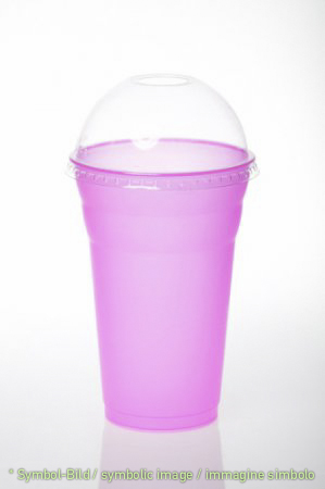 milk shake cup & lid / 350 ccm - box 600 pieces - Plastic drinking cup - milk shake cup & lid / coppette da frappè & coperchi