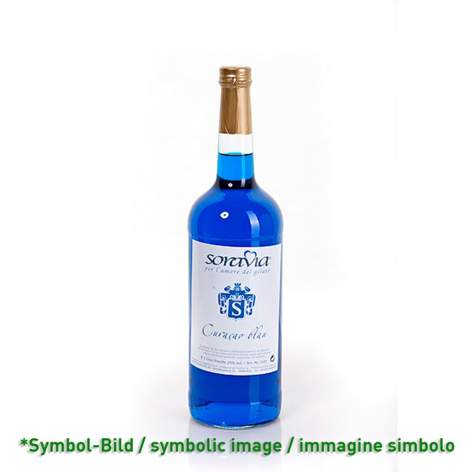 Curacao blau 25Vol%  - Flasche 1 Liter - Likör Eisliköre