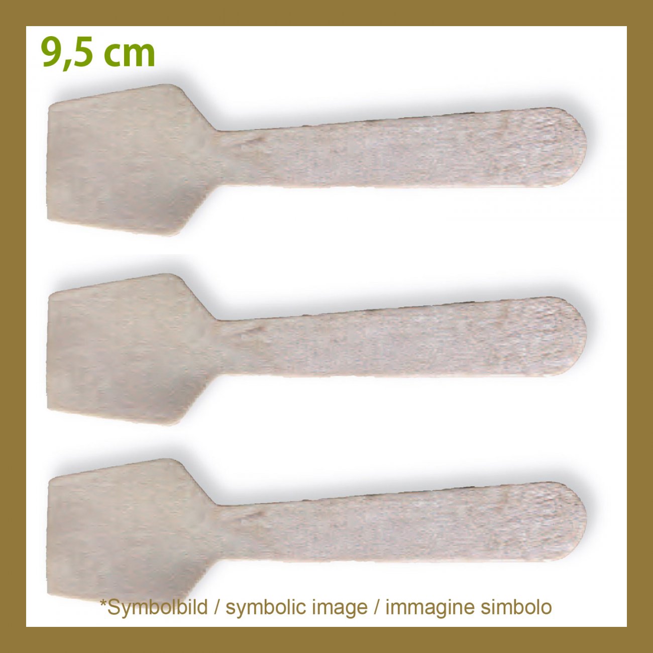 Eisspaten Eislöffel aus Holz gewachst / palettine di legno - 9,50   cm - Karton 10.000 Stück 